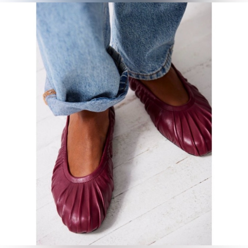 Free People Cara Ballet Flats - Mulberry